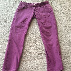 Purple Straight-Leg Jeans